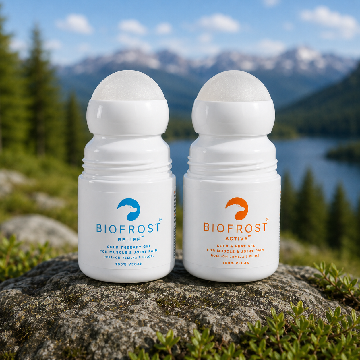 BIOFROST 2-pack - Active & Relief Roll-On Smärtlindringsgel