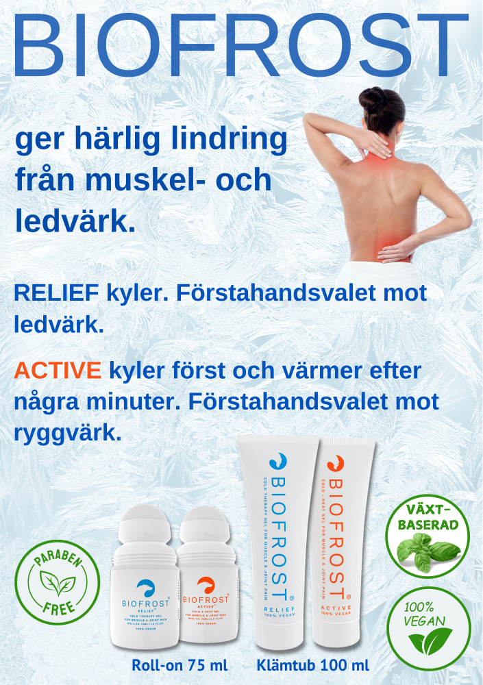 BIOFROST 2-pack - Active & Relief Roll-On Smärtlindringsgel - 2