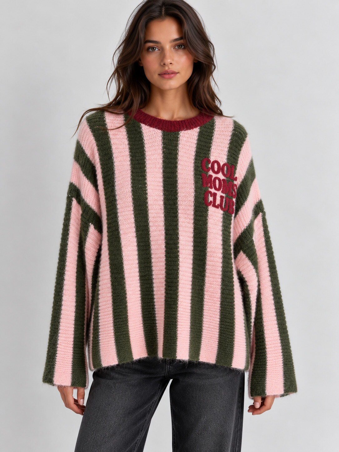 Sweater Cool moms club khaki