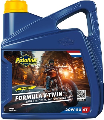 20W-50 Putoline Formula V-Twin Delsyntet  4 Liter Dunk 554-70506