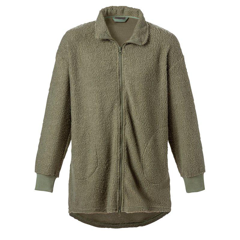Trofé - Teddy Hoddie/Cardigan Grön