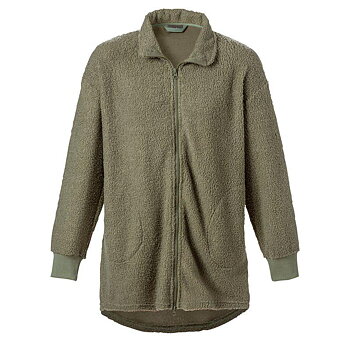 Trofé - Teddy Hoddie/Cardigan Grön