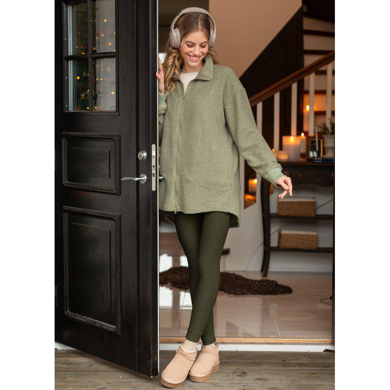 Trofé - Teddy Hoddie/Cardigan Grön - 3