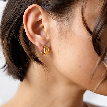 Syster P La La Love Plain Hoops guld