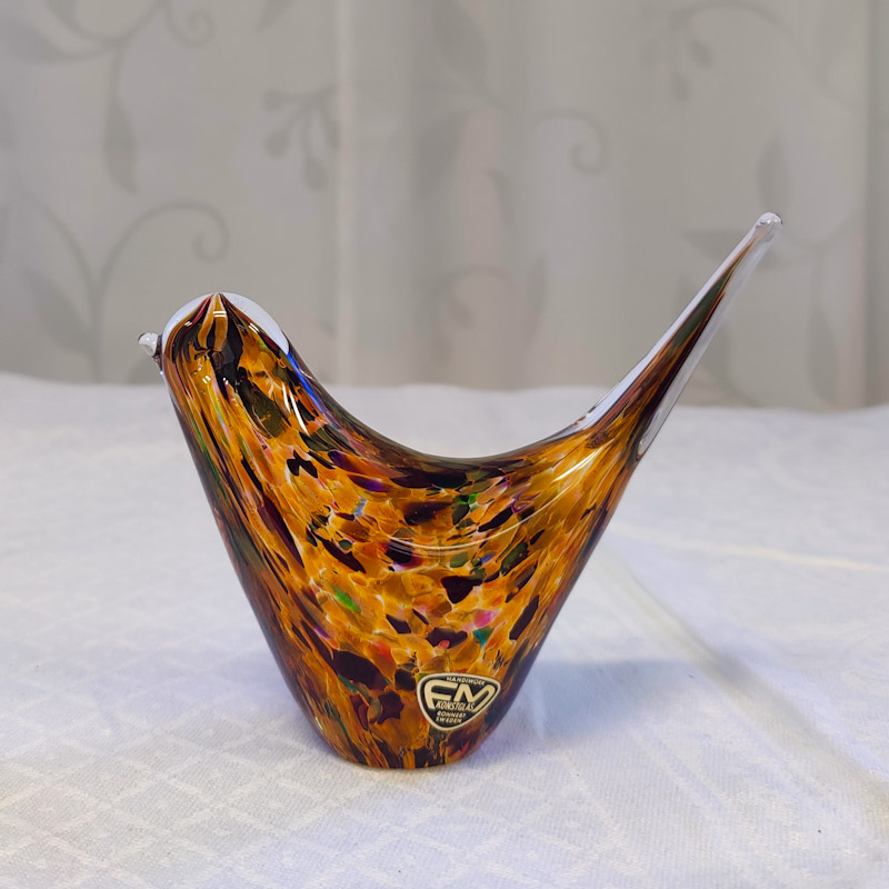 Fågel från FM konstglas