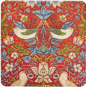Servett William Morris Strawberry thief red