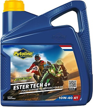 10W-40 Putoline Ester Tec 4+ Helsyntet MC Olja  4 Liters Dunk  554-70625