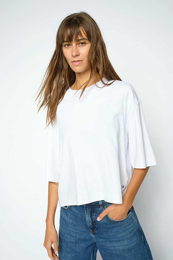 Mos Mosh - MMNatalie O-SS Boxy Tee White - 4