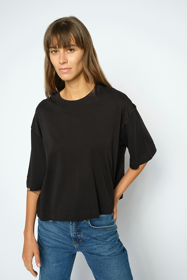 Mos Mosh - MMNatalie O-SS Boxy Tee Black - 2
