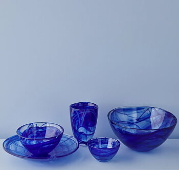 Contrast Bowl Blue Blue Large 