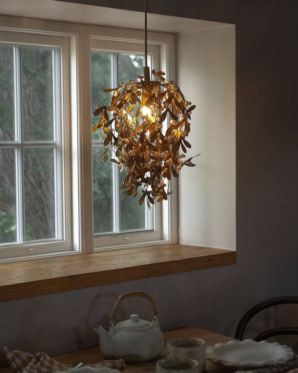 Mistel Antikguld tak/ fönsterlampa H40 - 3