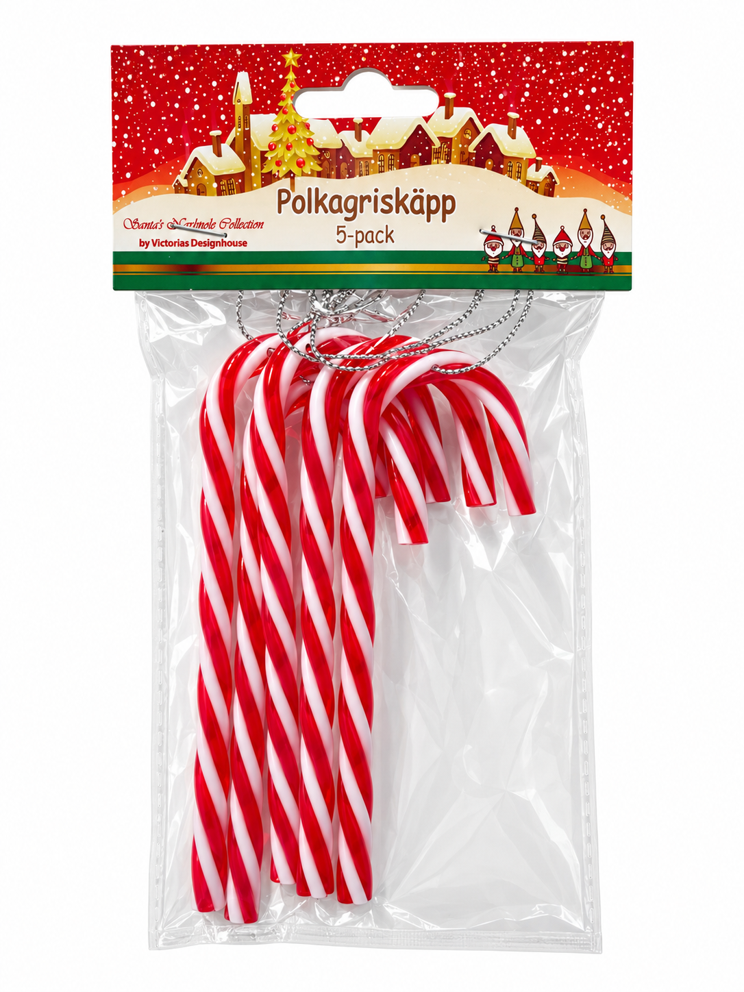 Julgranshänge 5-pack / Polkagris