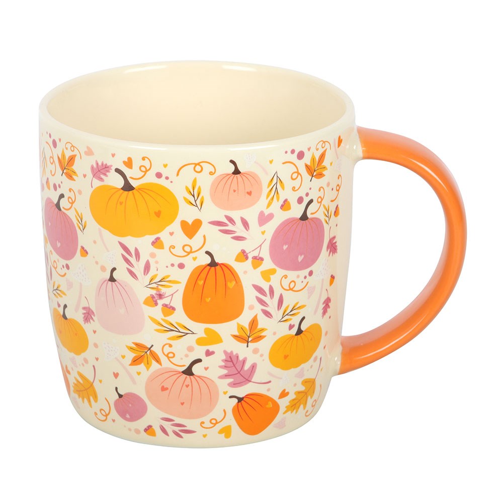 Rosa och orangea pumpor - mugg - 3