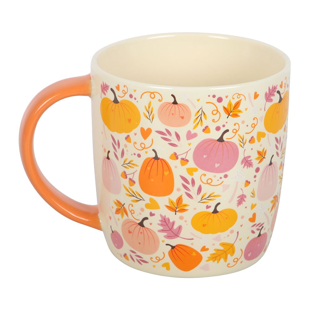 Rosa och orangea pumpor - mugg - 2