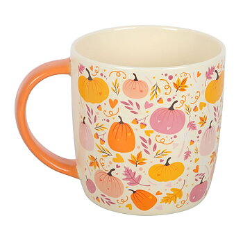 Rosa och orangea pumpor - mugg