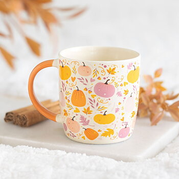 Rosa och orangea pumpor - mugg