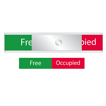 Statusskylt - Free-Occupied | grön/röd-Aluminium