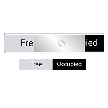 Statusskylt - Free-Occupied | grå/svart-Aluminium