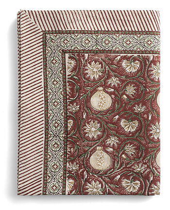 Bordsduk bomull - Tangier Pomegranate -Red & Green 