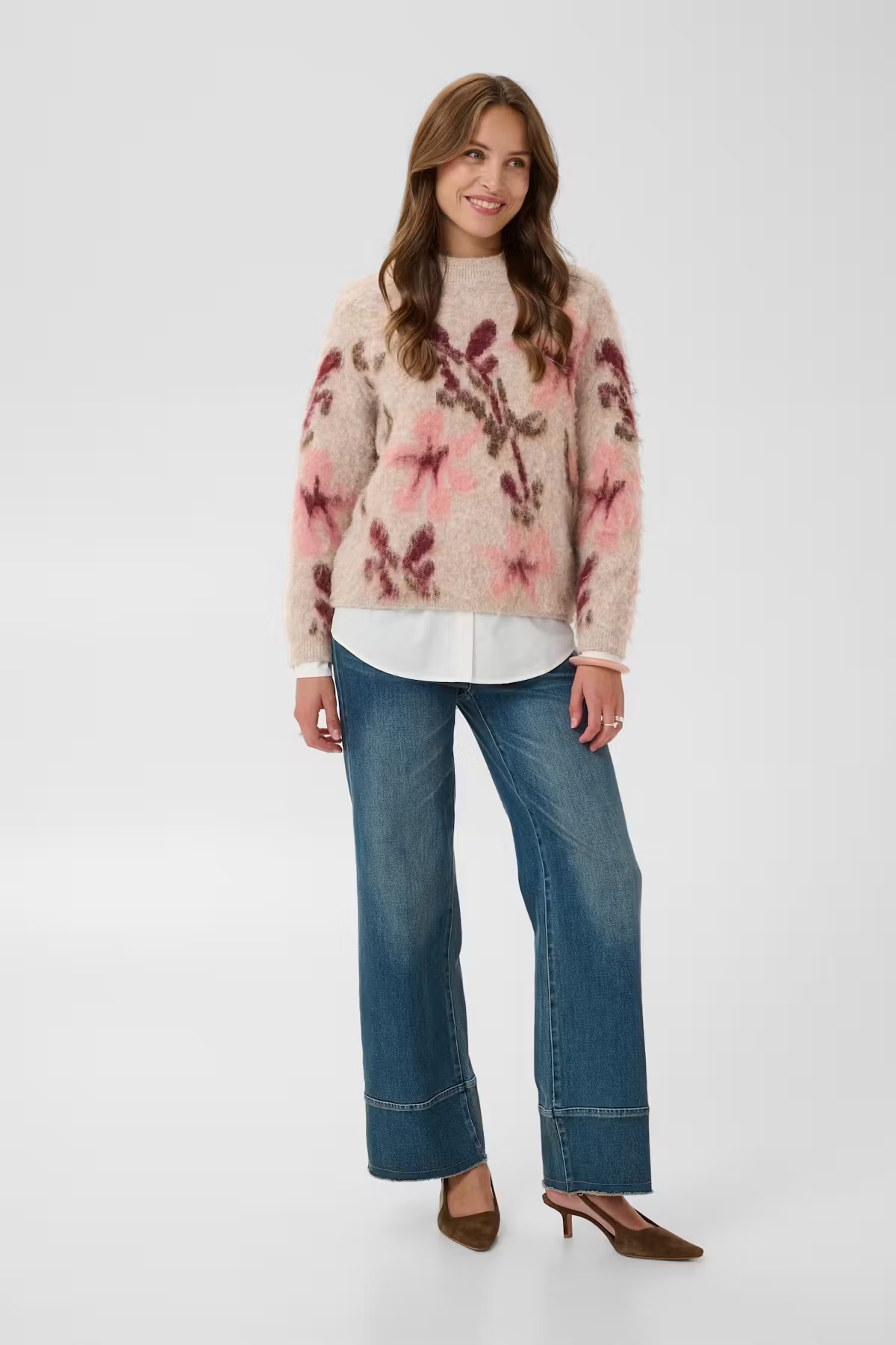 Saint Tropez Ulrice Pullover Winetasting blooms/White - 2