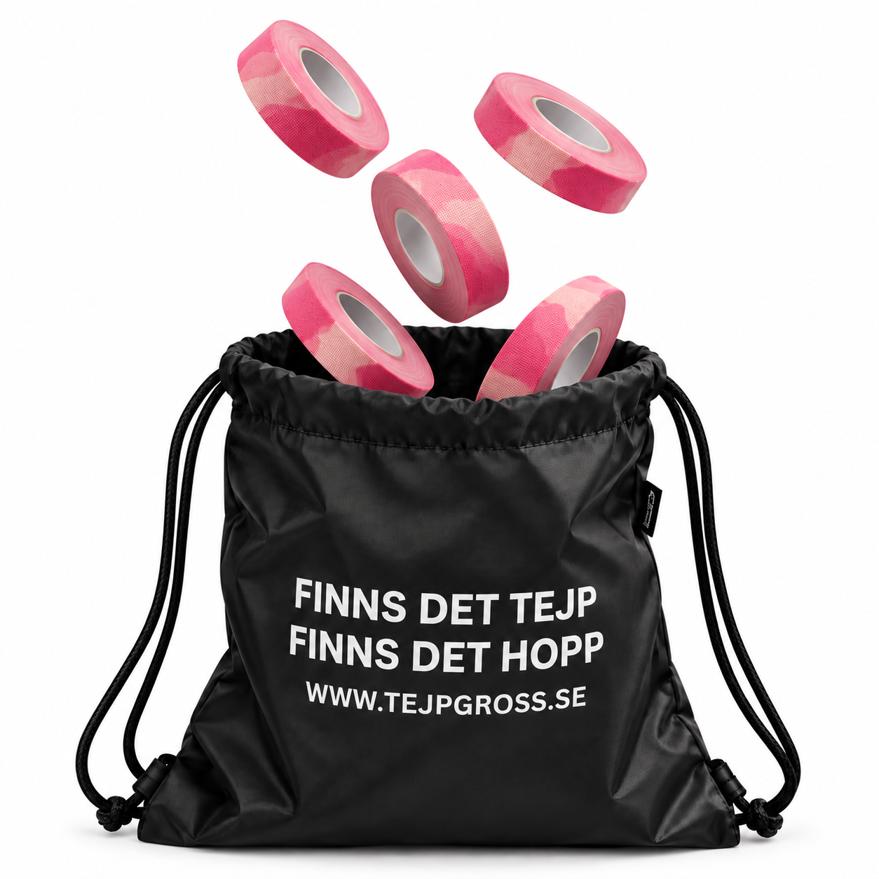 TILLFÄLLIGT BESÖK Rosa Camo 5-Pack Klubbtejp i vår snygga Tejp-Påse. 