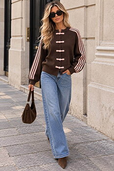 Cardigan brown/pink
