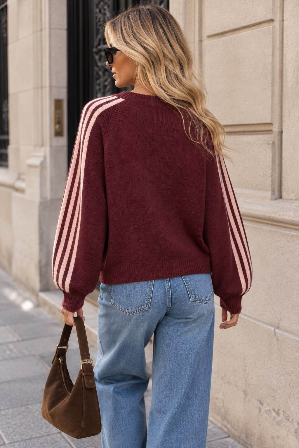 Cardigan burgundy/pink - 3