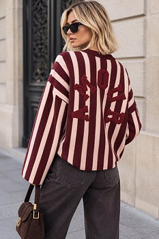 Knit sweater Amour burgundy