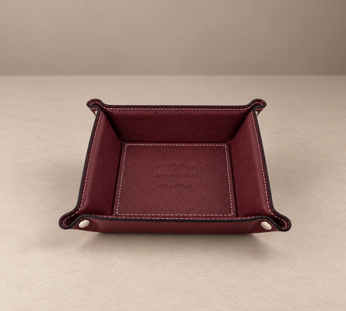 Catchall leather burgundy