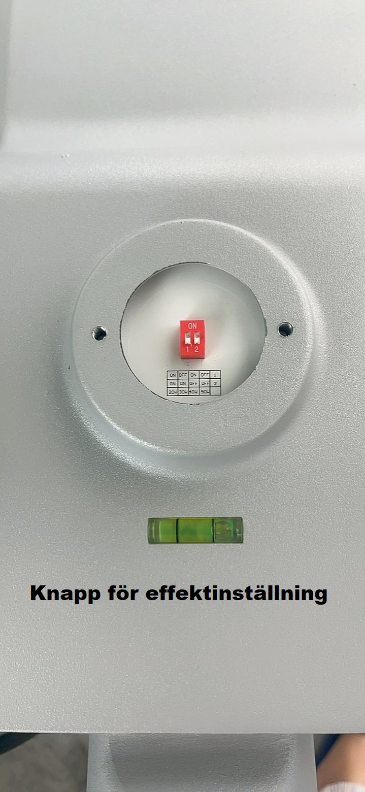 Stolparmatur LED - inställbar effekt 20, 30, 40, 50W - META - 6