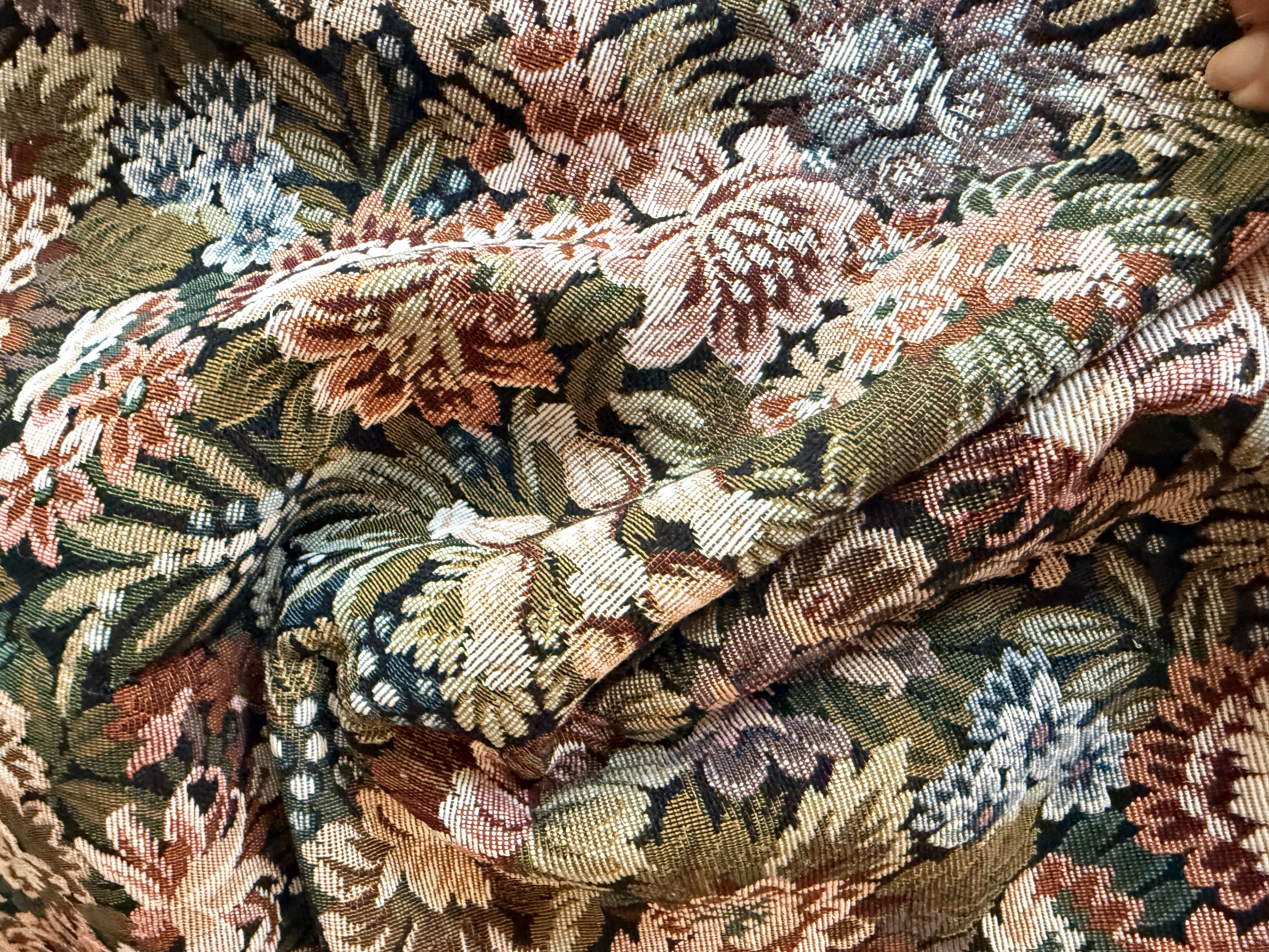 Vintagetyg -  kraftigt gobelängtyg