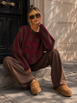 Knit sweater Mon Cheri burgundy