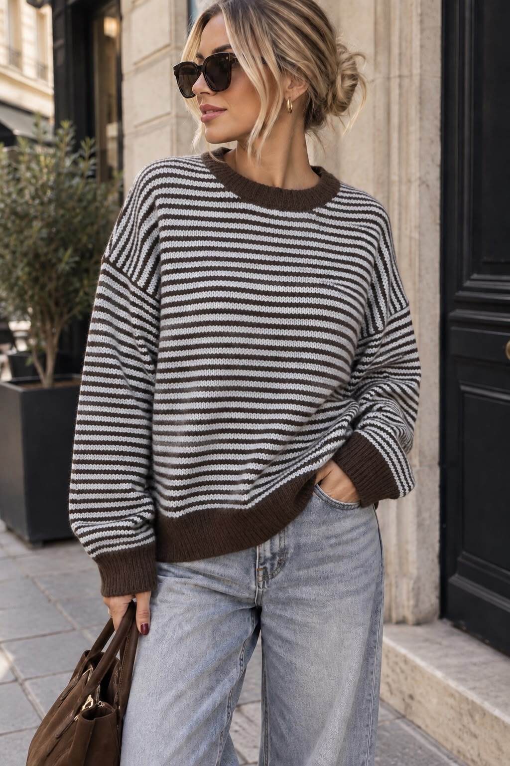 Knit sweater Iconic brown - 3