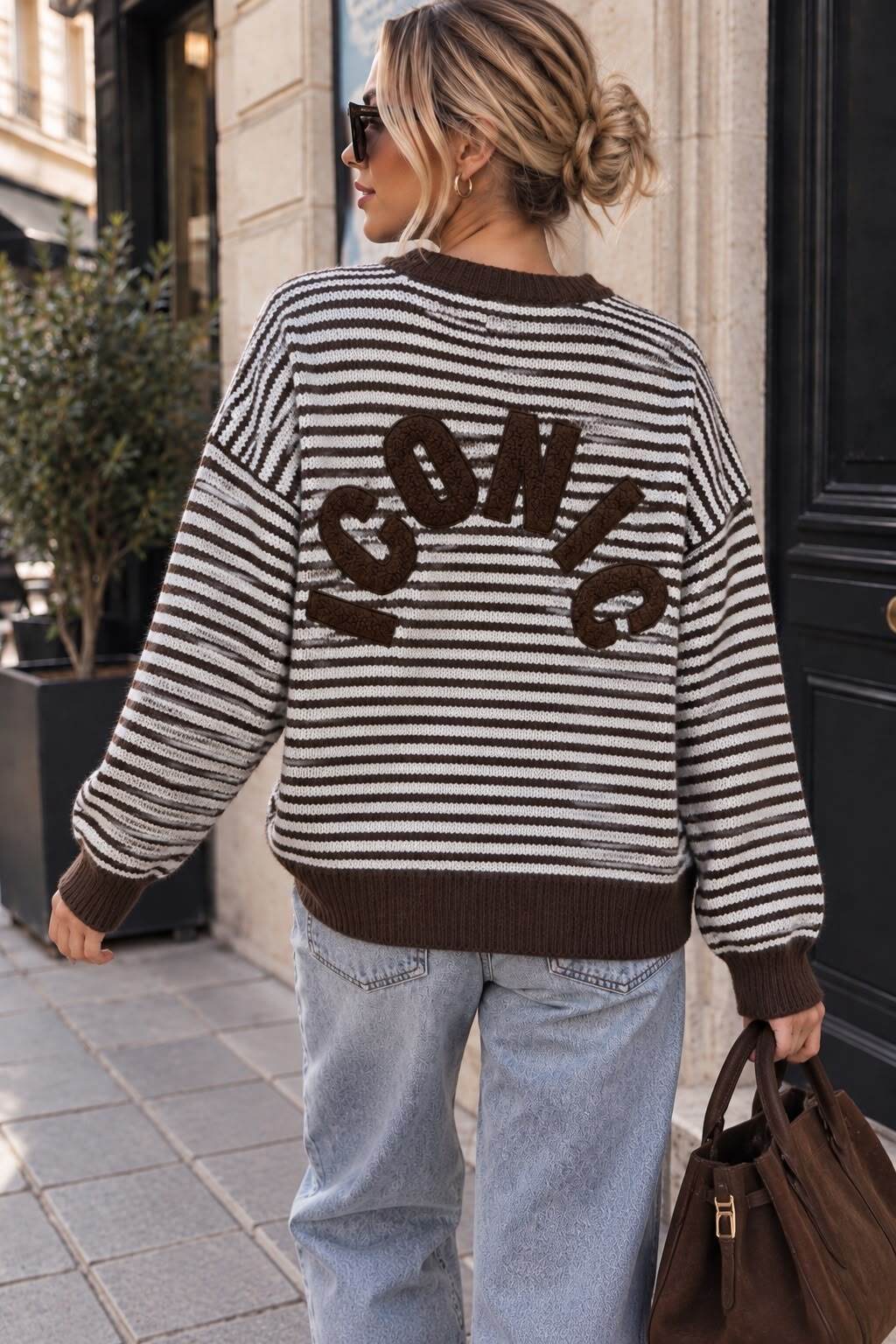 Knit sweater Iconic brown