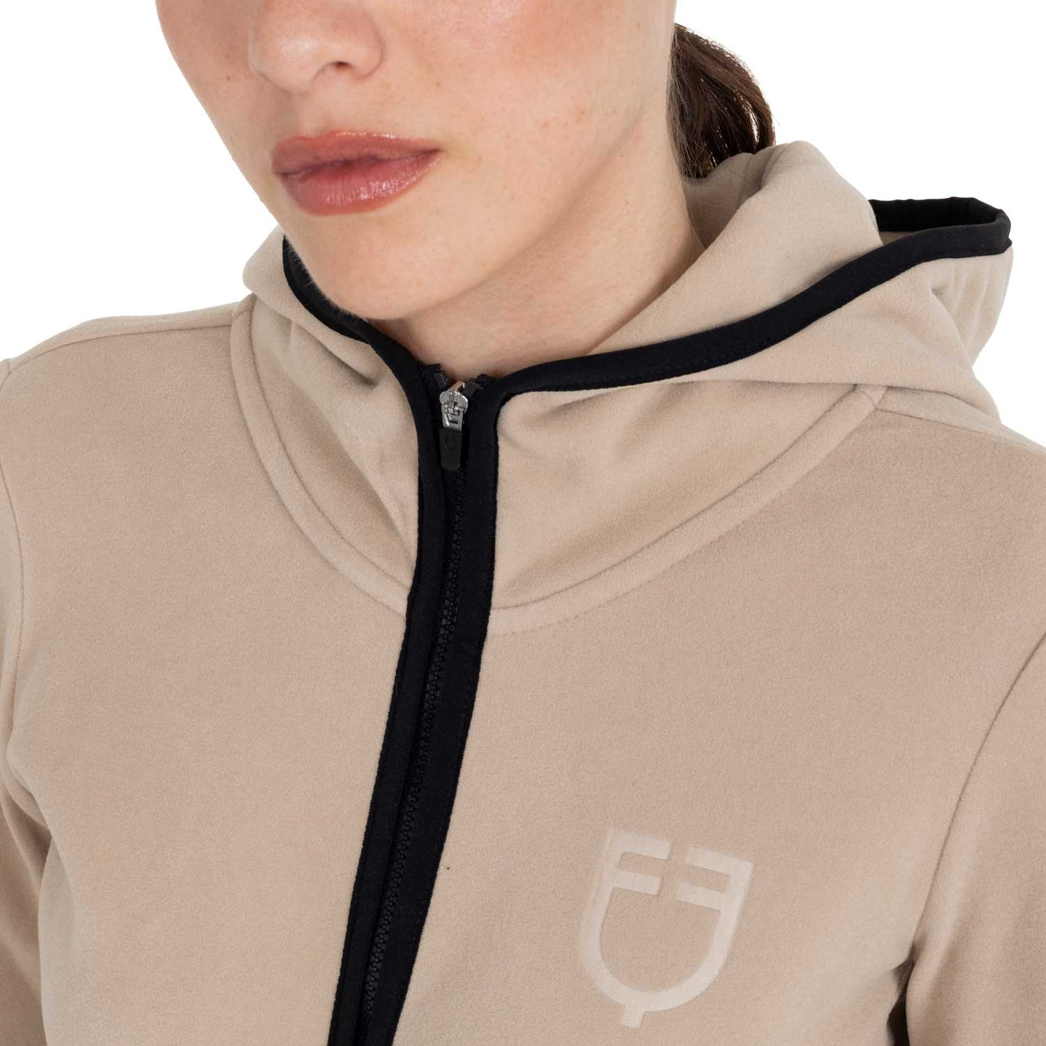 Equestro Fleece zip-up Sweatshirt Cobblestone - 4