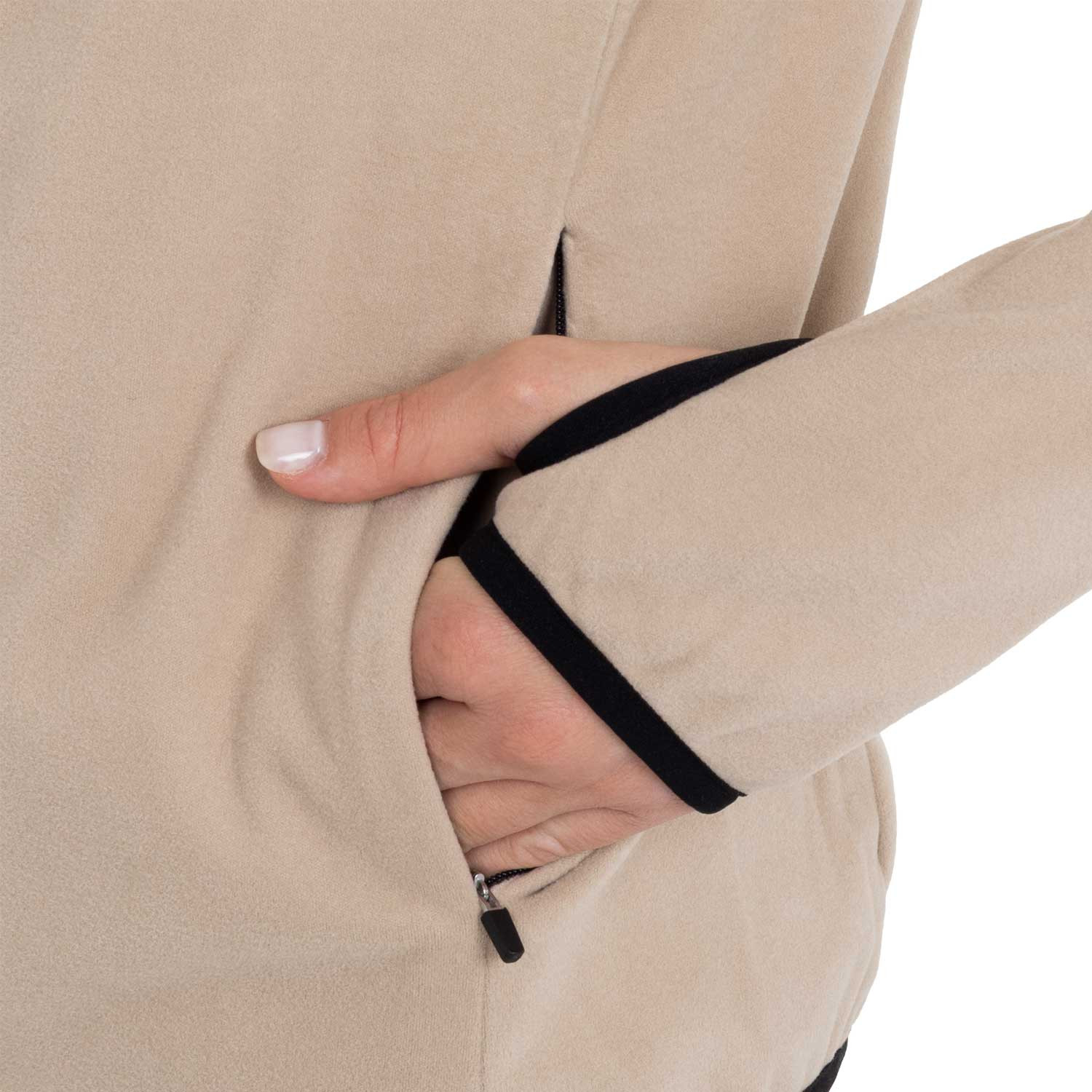 Equestro Fleece zip-up Sweatshirt Cobblestone - 5