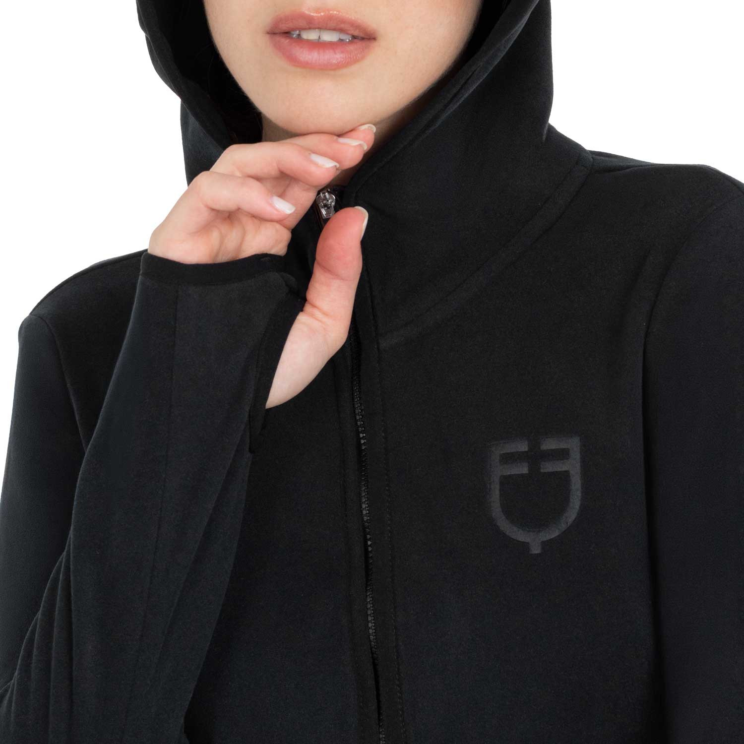 Equestro Fleece zip-up Sweatshirt Svart - 4