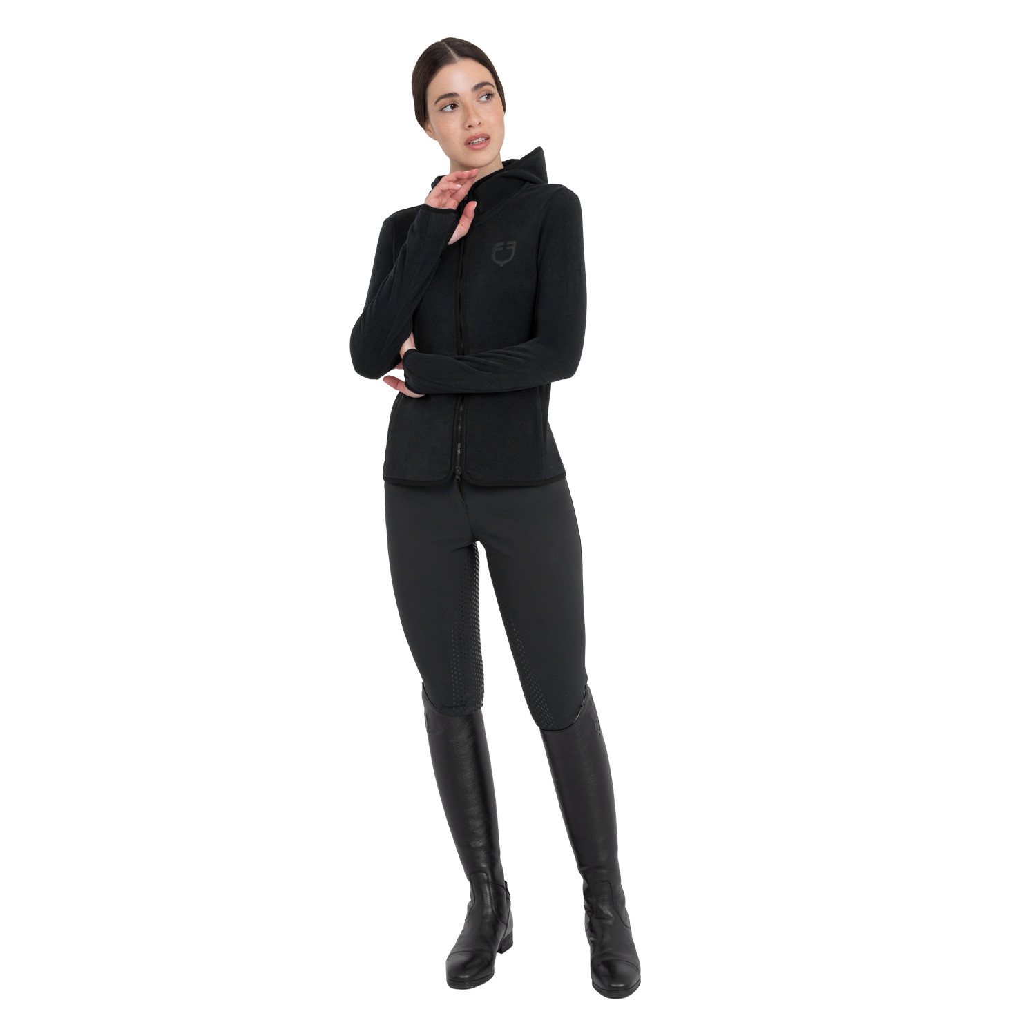 Equestro Fleece zip-up Sweatshirt Svart - 6