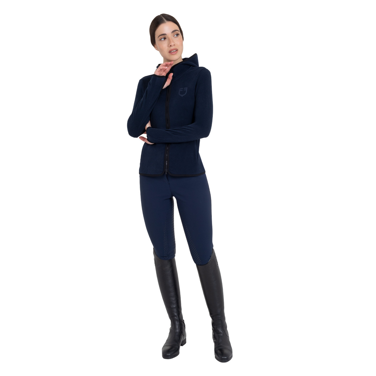 Equestro Fleece zip-up Sweatshirt Navy - 6