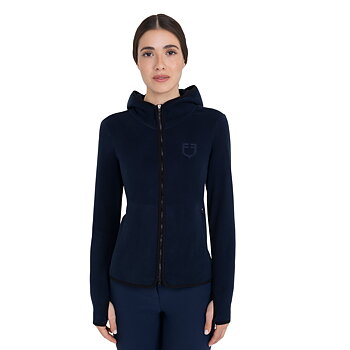 Equestro Fleece zip-up Sweatshirt Navy