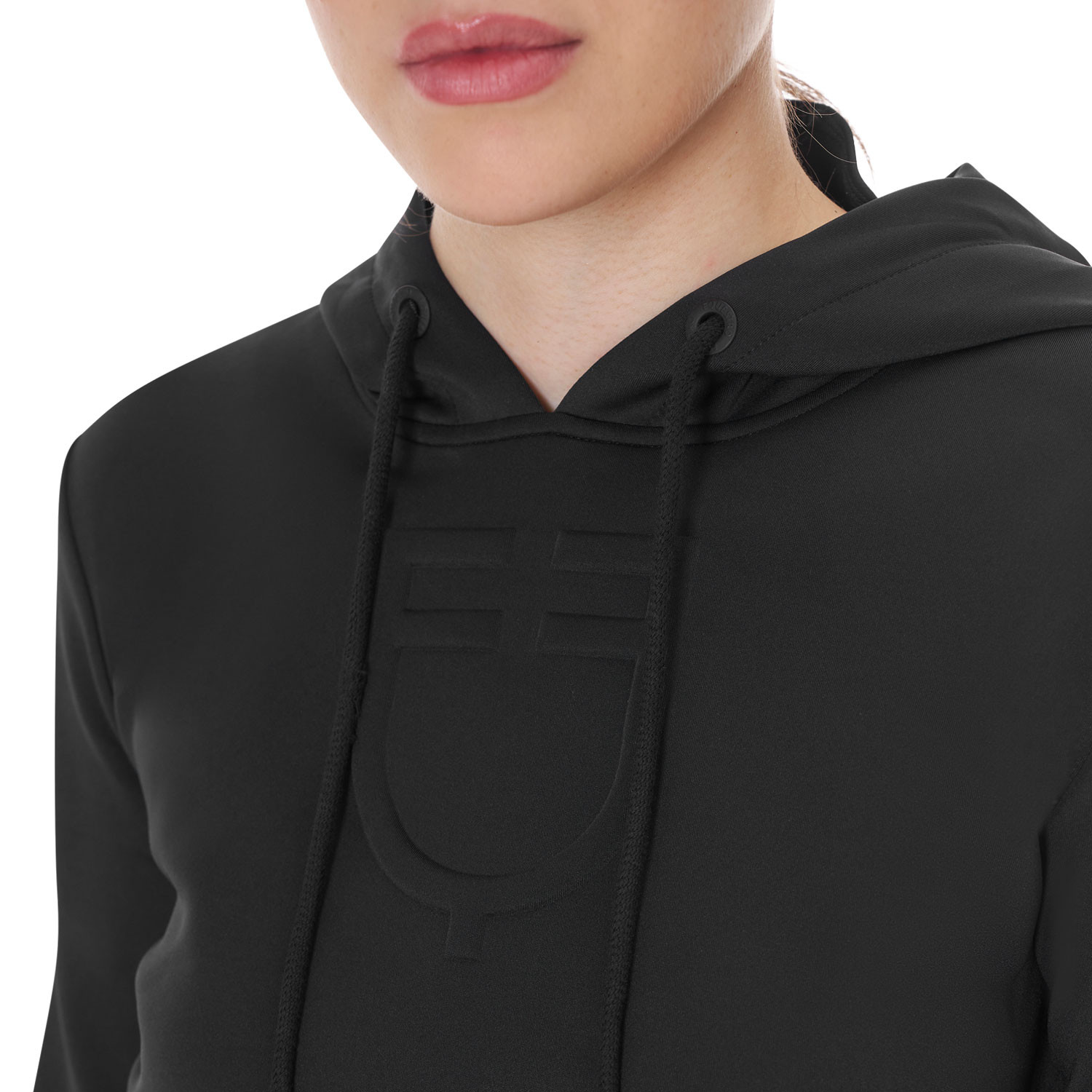Equestro Cut out Hoodie Svart - 2