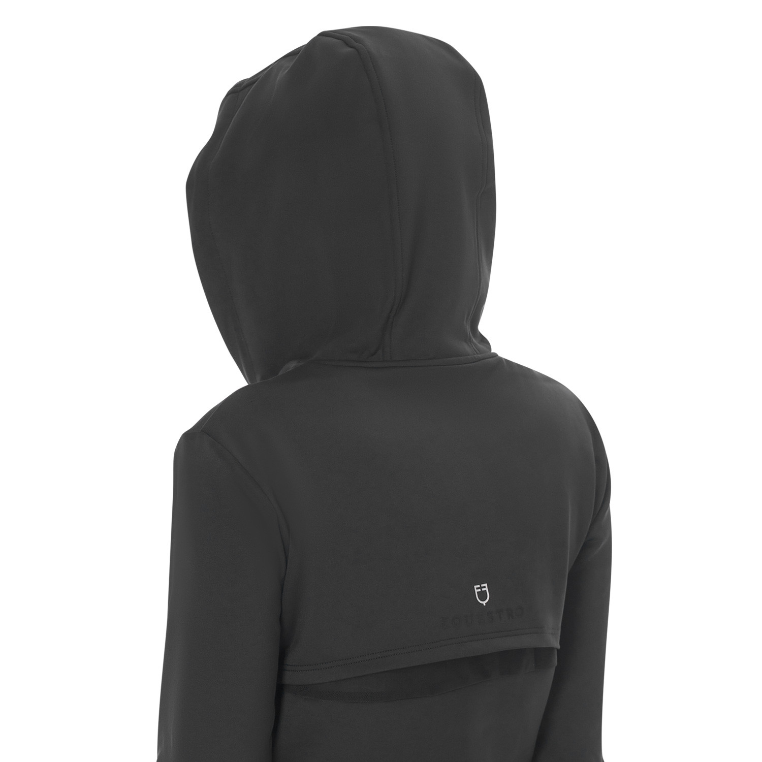 Equestro Cut out Hoodie Svart - 3