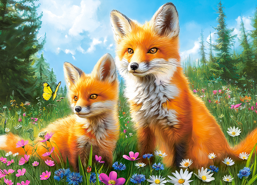 Foxes In The Morning, puslespil med 260 brikker (B-27729)
