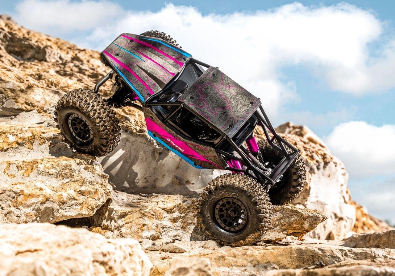Traxxas TXC-4M 1/18 Extreme Crawler Rosa RTR - 3S LiPo/USB Laddare - 5