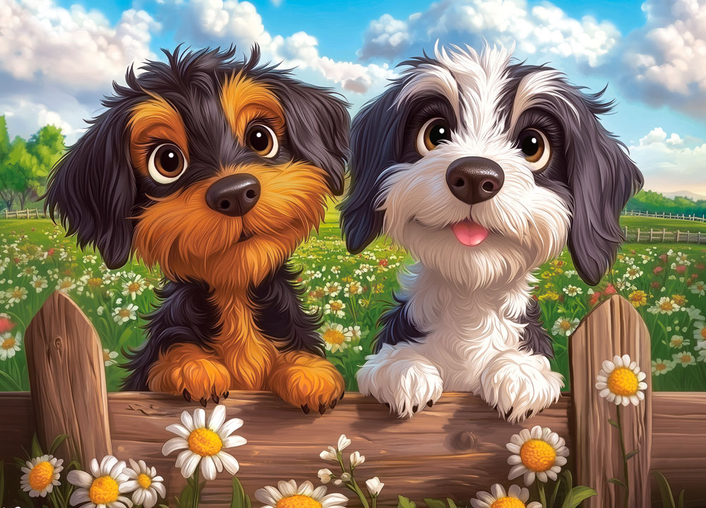 Happy Dachshunds, 60-bitarspussel (B-066353)