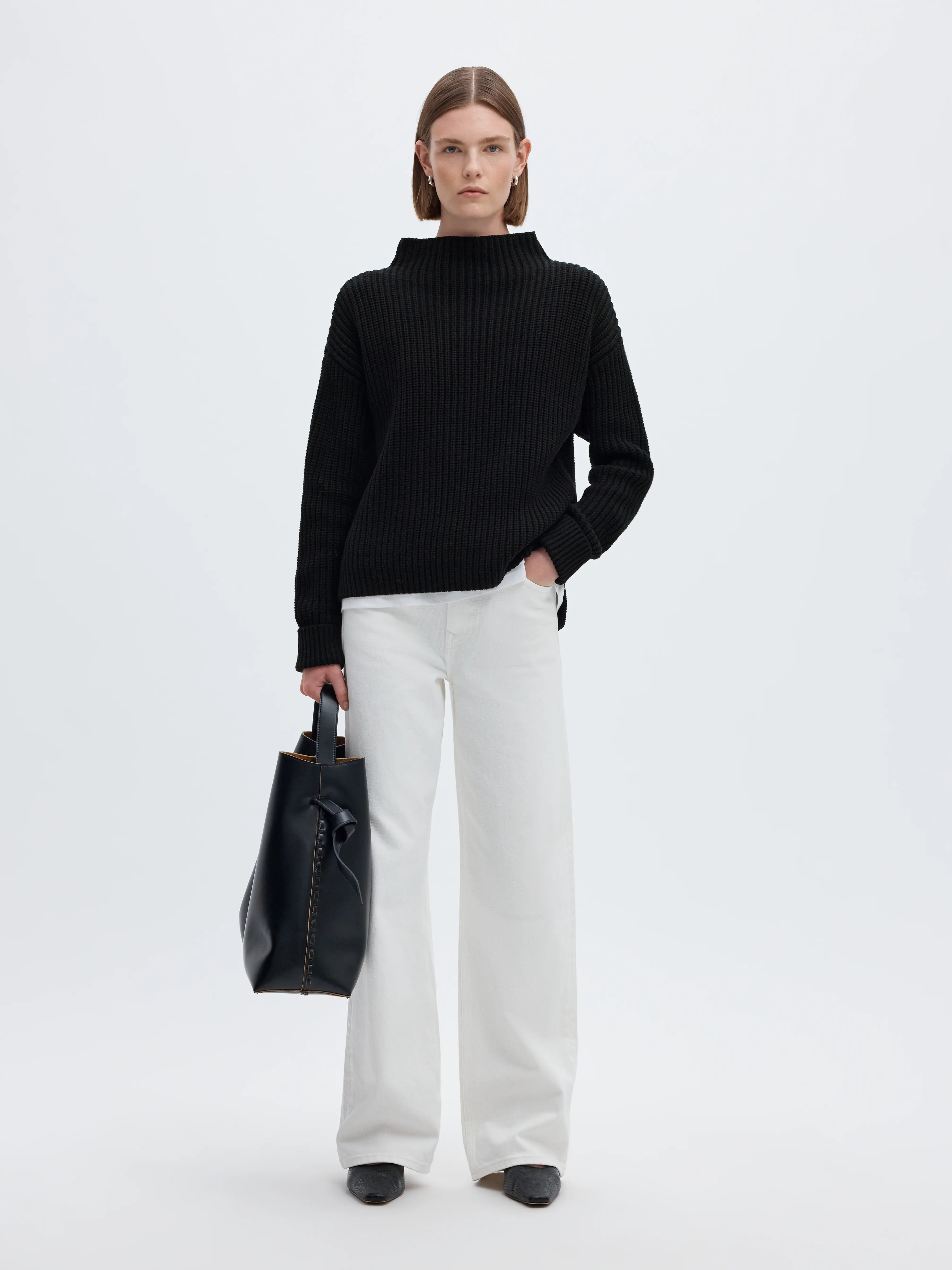SLWSELMA SUS LS KNIT PULLOVER NOOS Black - 4