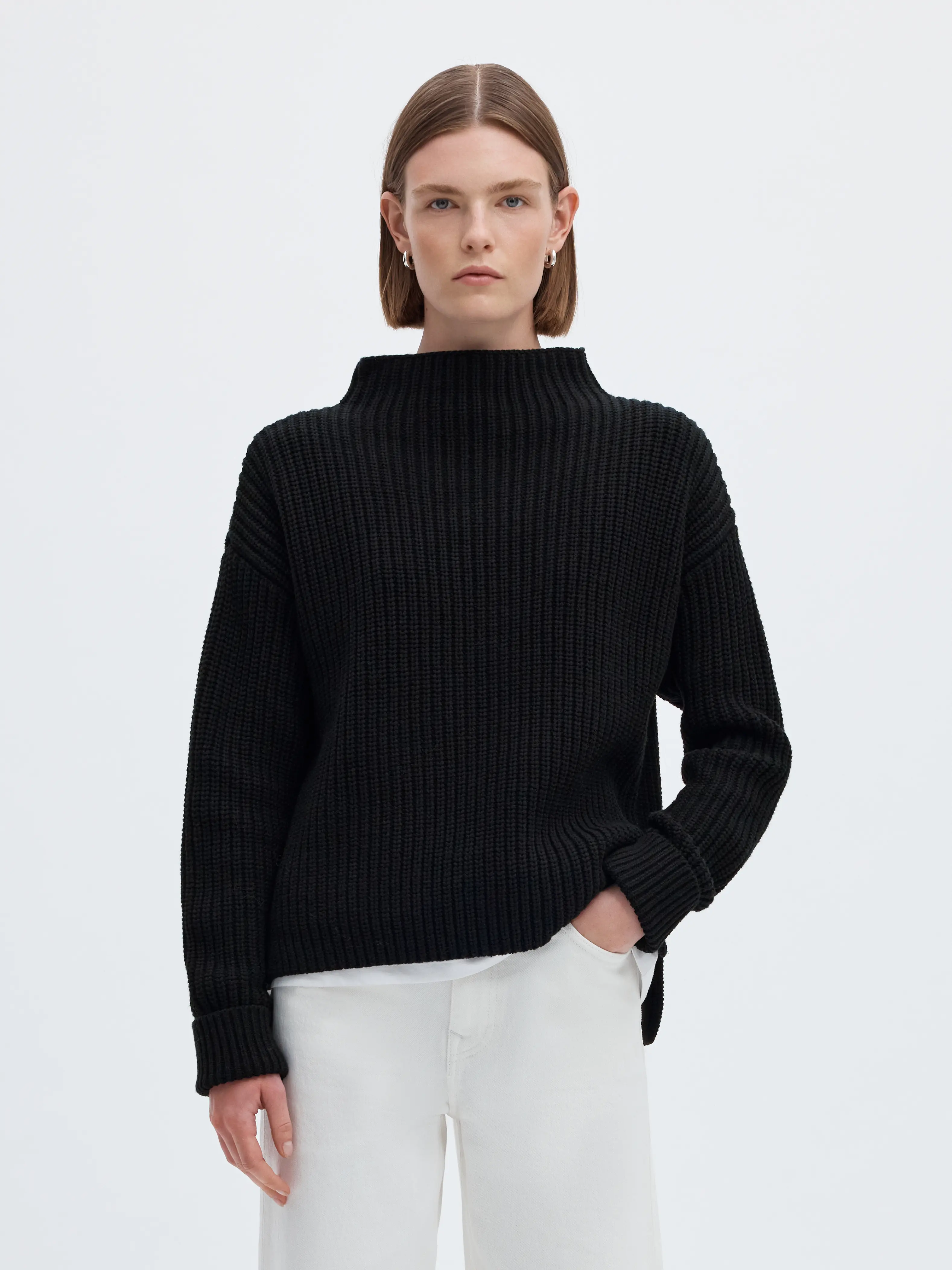 SLWSELMA SUS LS KNIT PULLOVER NOOS Black - 2