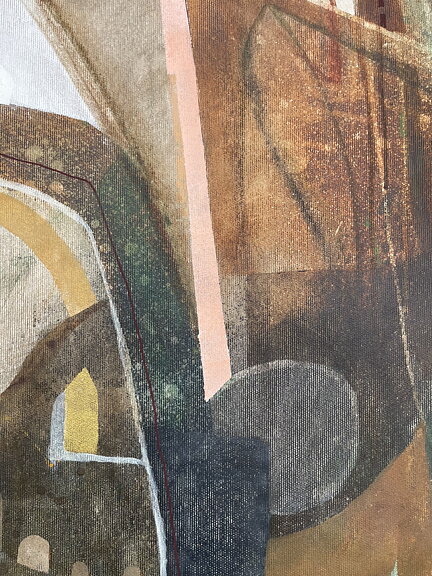 "Layered geometry”. AKRYLTAVLA MÅLAD AV MARIA C BERNHARDSSON/ MC, ORGINAL