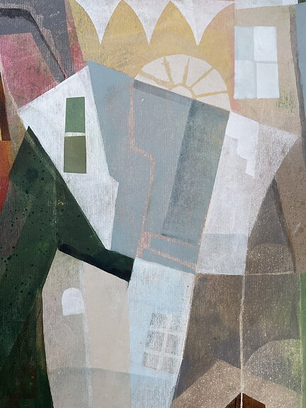 "Urban patchwork”. AKRYLTAVLA MÅLAD AV MARIA C BERNHARDSSON/ MC, ORGINAL