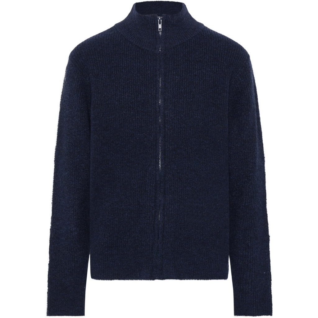 GRGotfred LS Zip Brush Knit Navy
